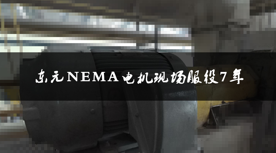 東元NEMA電機服役7年，運行狀態良好，現場檢測運行狀態